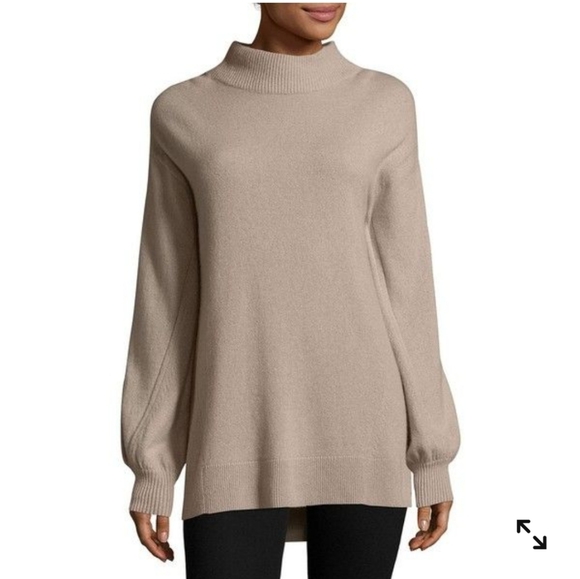 Rag and Bone tan Ace mockneck sweater sz M - Picture 3 of 7